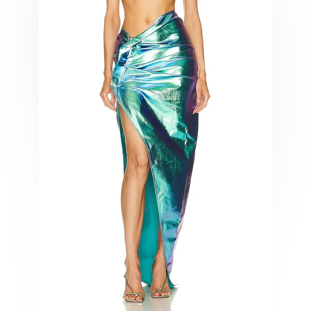 Rick Owens Metallic Blue Skirt